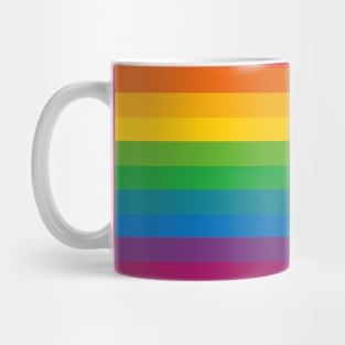 Graduated rainbow stripes Mug